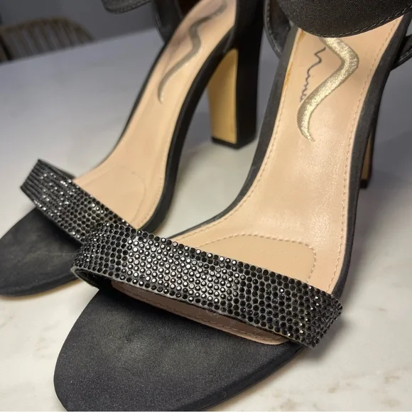 Nina Black Sparkling Heels - Picture 4 of 16